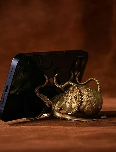  mustekalateline puhelinteline kynäteline luova kultainen mustekala työpöytäjärjestäjä monitoiminen matkapuhelimen pidike laiska katseluteline videoiden katseluun ja kirjojen lukemiseen