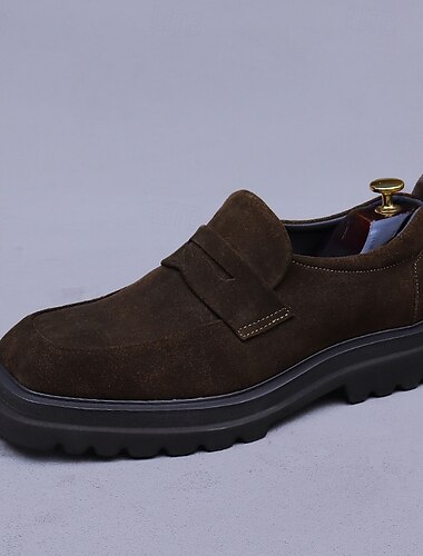  Heren suède loafers van runderleer - klassieke zakelijke, casual instapschoenen voor kantoor en formele gelegenheden