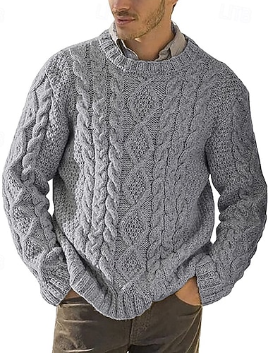 Herren Pullover Strickpullover Gerippt Stricken Normale Oberteile Gestrickt Einfach Rundhalsausschnitt Mode Basic Urlaub Alltagskleidung Bekleidung Herbst Winter Schwarz Weiß M L XL   Herren Pullover Strickpullover Gerippt Stricken Normale Oberteile Gestrickt Einfach Rundhalsausschnitt Mode Basic Urlaub Alltagskleidung Bekleidung Herbst Winter Schwarz Weiß M L XL