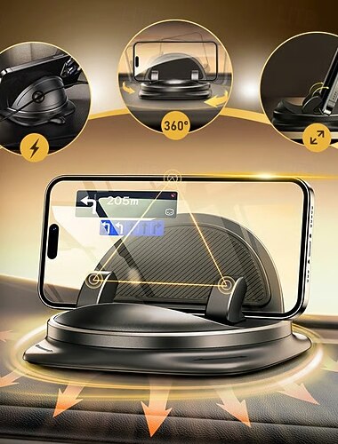 stabilt telefonfäste för bilens instrumentbräda sugkoppshållare 360 graders roterbart justerbart smartphonestativ säkert navigationsstöd för alla bilar   stabilt telefonfäste för bilens instrumentbräda sugkoppshållare 360 graders roterbart justerbart smartphonestativ säkert navigationsstöd för alla bilar