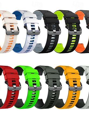  צפו בנד ל Samsung Galaxy Watch Ultra 47mm, Watch 8 Classic 46mm, Watch 6 Classic 47mm, Watch 5 Pro 45mm, Watch 4 Classic 47mm מתכת אל חלד סיליקוןריצה תַחֲלִיף רצועה שני גוונים מתכוונן אבזם נירוסטה