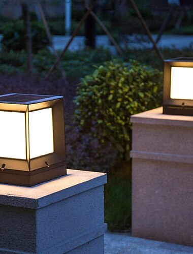  luci a palo da esterno a LED da 21 cm, luci a colonna da esterno in stile nordico, luci per pali di recinzione, impermeabili IP54 per terrazze, adatte per pilastri in pietra di porte e lampioni da