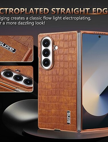  puhelin Etui Käyttötarkoitus Samsung Galaxy Z-taitto 7 Z Taita 6 Z Fold 5 Z Fold 4 Takakuori Iskunkestävä Retro TPU PU-nahka