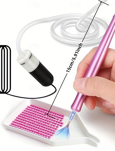  قلم رسم فني ماسي كهربائي يعمل بمنفذ USB مع صينية تخزين مفرغة من الهواء ومقبض مريح وإعدادات قابلة للتعديل ورؤوس فرشاة متعددة الألوان من أجل صناعة مستقرة تدوم طويلاً، قلم رسم فني ماسي