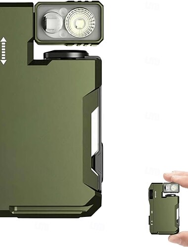  G5 EDC懐中電灯、400ルーメンの超高輝度充電式ミニ懐中電灯、マグネット付き、3モード、RGB、180度回転、デュアルライト、IP68防水、屋外用ポータブルメタルキーチェーン & 緊急