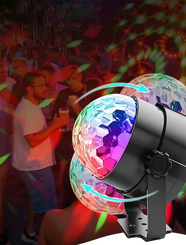  Luditek 2-Pack Lydaktivert Julelys med Fjernkontroll Disco Ball Lys DJ Strobelys Hjem Rom Dansefest Utstyr Hvite Elefantgaver Bursdag Julefest Dekorasjoner