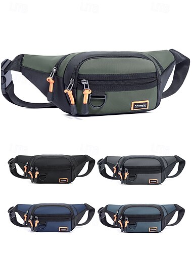  Bolso bandolera resistente al agua para hombre, riñonera multiusos con múltiples bolsillos, bolso de hombro informal para viajes, deportes y actividades al aire libre.