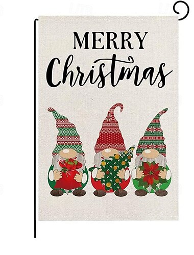  Jule Hagen Flagg Utendørs Vinter Hage Dekorasjon Banner med Snømann Design Høytids Hjem Veranda Flagg Sesongbasert Gress Dekor Utendørs Bruk