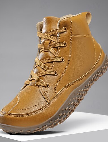  Муж. Ботинки Ретро Большие размеры Для прогулок На каждый день Повседневные Полиуретановая кожа Удобный Шнуровка Черный Белый Желтый