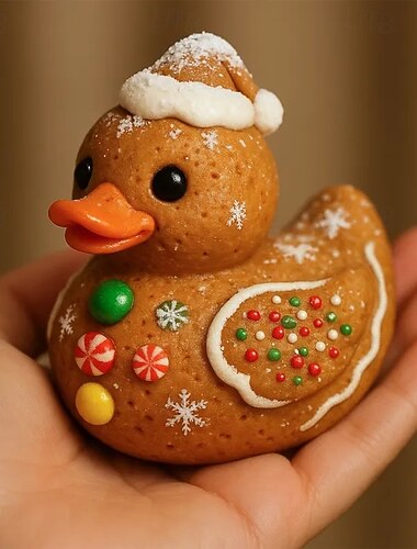  juletreand harpiks håndverkspynt harpiks juleandstatue med uttrykksfulle øyne kompakt skrivebordsdekorasjon til hjemmekontor, julegave, bursdagsgave