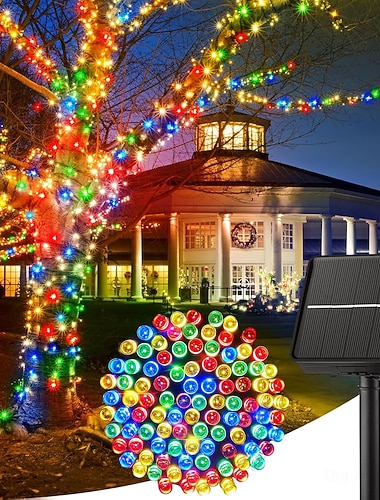 led solenergi julljusslingor utomhus vattentät 100m 334.5ft 1000led/50m 171ft 500 led solenergi julljus med fjärrkontroll8 lägen vattentät uteplatsbelysning för julgran uteplats trädgårdsfest   led solenergi julljusslingor utomhus vattentät 100m 334.5ft 1000led/50m 171ft 500 led solenergi julljus med fjärrkontroll8 lägen vattentät uteplatsbelysning för julgran uteplats trädgårdsfest