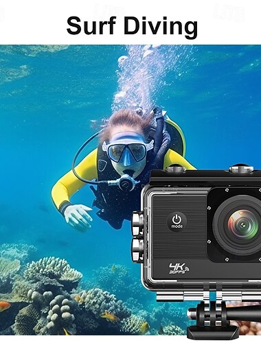  v3 4k action camera draagbaar oplaadbaar opname beeld en video functie wifi waterdichte onderwatercamera 2 inch ips scherm