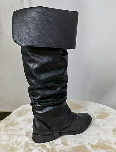  عتيق / معتق العصور الوسطى عصر النهضة أغطية التمهيد قرصان الفايكينج الصليبي الجان ملابس تنكرية رجالي قرصان ستيمبانك عيد الرعب حفلة تنكرية LARP رن فير للبالغين غطاء الحذاء