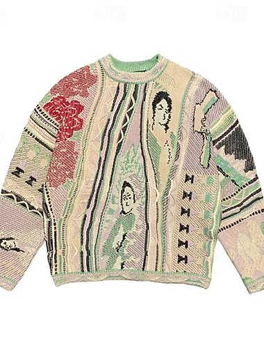  Per uomo Grafico Moda Streetwear Casual Manica Lunga Girocollo Uscire Nero Blu Arancione Verde Cachi Stampato Primavera Autunno progettista S M L XL 2XL 3XL