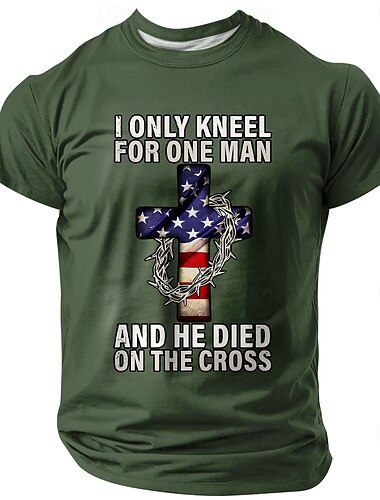  4. juli 2026 250. mindesdag Mænds 3D-print amerikansk flag crew neck kortærmet T-shirt daglig gade