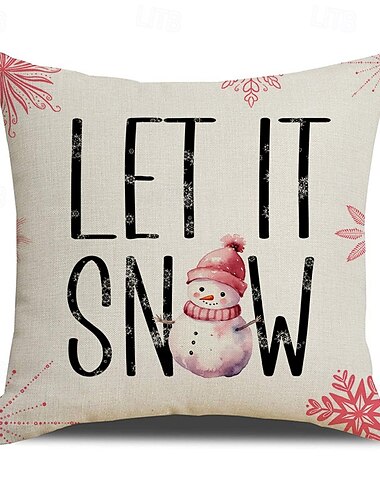  kerstkussenhoezen, peperkoekenmannetje &decoratieve kussens met alfabetprint, feestelijke kussens voor op de bank &huisdecoratie