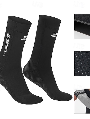  Herre Strandvolleyballsokker Neopren vannsokker 3mm Svømmesko til Dykking Surfing Snorkling