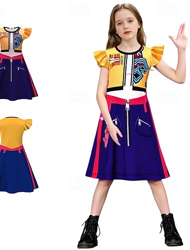  door K-pop geïnspireerde Rumi-outfits, filmmode, cosplaykostuum, virtueel idool, filmcosplay voor meisjes, kinderen, Halloween, carnaval, schooluitvoering