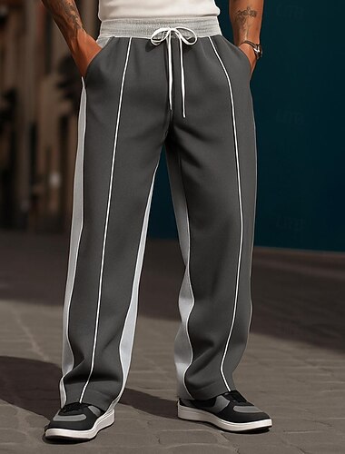  Per uomo Pantaloni da tuta Pantaloni da Tuta a Gamba Larga Pantaloni sportivi Pantaloni Pantaloni della tuta con fondo aperto Coulisse Elastico in vita Semplice Traspirante Lunghezza intera