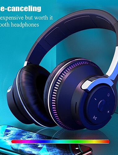  Bluetooth-hodetelefoner trådløse hodetelefoner med mikrofon USB-adapter hodesett støydempende stereo sammenleggbar bass for TV-hodetelefoner