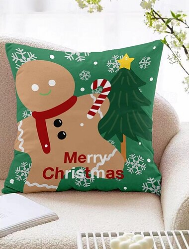  Julepute rød festlig pute soverom stue sofa høytidsdekor setepute perfekt julegave til venner