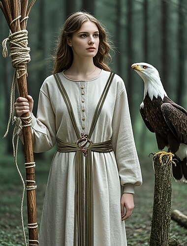  Retrò Vintage Medievale Rinascimento Polsino Borsello da Cintura Vichingo Cavaliere Celtico Ranger Costume Per donna Vichingo Fantasia Halloween Carnevale Performance LARP Fiera Rinascimentale Adulti