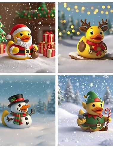 retro resin jul anka staty, tomte, älva &snögubbe i harts, samlarstaty i anime-inspirerad form för julfest, hylldisplay, skrivbordsprydnad   retro resin jul anka staty, tomte, älva &snögubbe i harts, samlarstaty i anime-inspirerad form för julfest, hylldisplay, skrivbordsprydnad