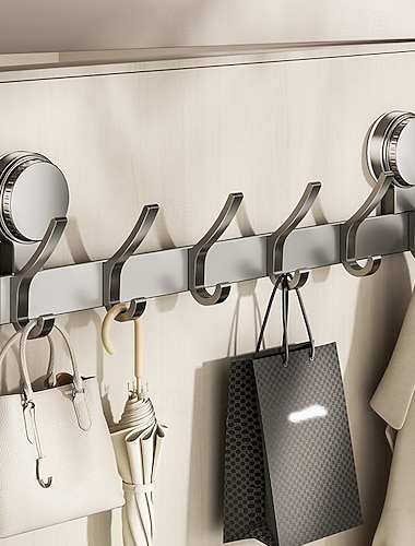  gancio da bagno con ventosa, gancio adesivo resistente senza trapano, gancio per appendere resistente per ingresso, bagno, vestiti e portaoggetti