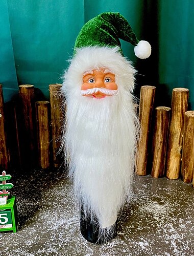  Χριστουγεννιάτικη διακόσμηση για το κάλυμμα μπουκαλιού κρασιού του Άγιου Βασίλη, εορταστικό κάλυμμα μπουκαλιού με κεφαλή Άγιου Βασίλη, διακοσμητικό χριστουγεννιάτικου δέντρου, στολίδι κουζίνας και