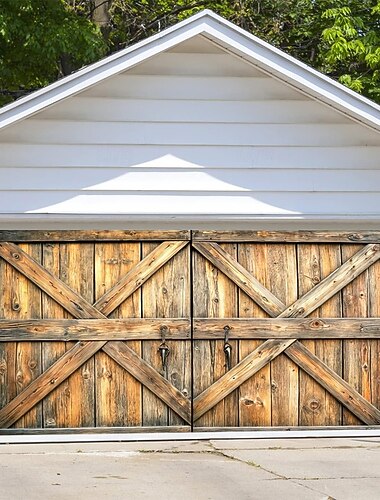  Tampa da porta da garagem Grande pendurado Fazenda Celeiro Rústico 3D De Festa Exterior Fundos de fotografia Porta de Entrada Decorações de parede de porta de fundo