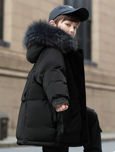 Děti Unisex Péřová bunda Venkovní bunda Puffer Jacket Svrchní oděvy Pevná barva Dlouhý rukáv Zahřívací Větruodolné Kabát Venkovní Denní Základní Černá Rubínově červená Podzim Zima 4 roky +   Děti Unisex Péřová bunda Venkovní bunda Puffer Jacket Svrchní oděvy Pevná barva Dlouhý rukáv Zahřívací Větruodolné Kabát Venkovní Denní Základní Černá Rubínově červená Podzim Zima 4 roky +