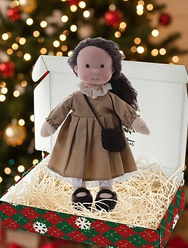  Håndlaget Waldorf dukke babyjente med koselige klær - 30 cm myk kosedukke med gaveeske småbarn ideelle julegaver til barnebarna jentene