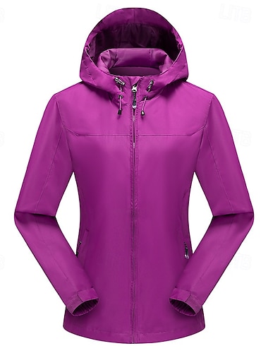  Жен. Зимнее пальто Куртка с капюшоном Сохраняет тепло Удобный Молния Карман На каждый день Полотняное плетение на открытом воздухе Отпуск Повседневные На каждый день Обычная Капюшон Стандартный