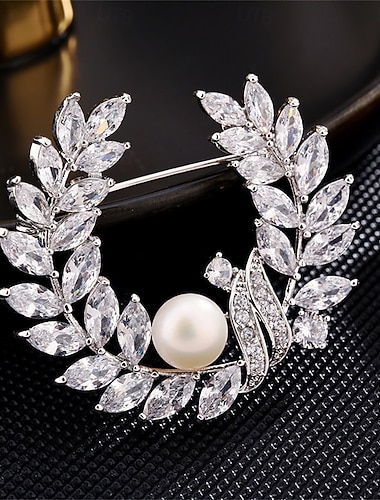  Nåler Klassisk Retro geometriske Blad Formet Elegant Personalisert Enkel trendy Brosje Smykker Sølv Gull Til Bryllup Fest Gave Engasjement Skoleball Festival