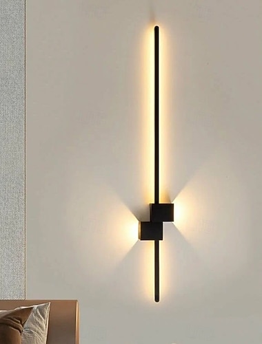  LED nástěnné svítidlo proužkové design nahoru a dolů světlo 61/90cm moderní led nástěnné svítidlo na pozadí obývací pokoj ložnice noční stolek 10w hliníkové vnitřní nástěnné světlo osvětlovací