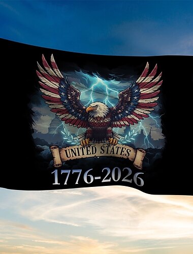  250-årsjubileumsflagga 3x5 fot Amerika 1776-2026 Amerikansk karta 250-årsjubileum Patriotiska stjärnor Trädgårdsskyltar Festtillbehör Hängande Dekor För Rum Hus Välkommen Fotobakgrund