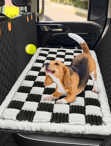  Poduszka na sofę dla zwierząt, pluszowa, pogrubiona, antypoślizgowa, mata na tylne siedzenie samochodu, wygodna podkładka dla psa lub kota, zmywalny, ochronny pokrowiec na meble, koc podróżny, buda,