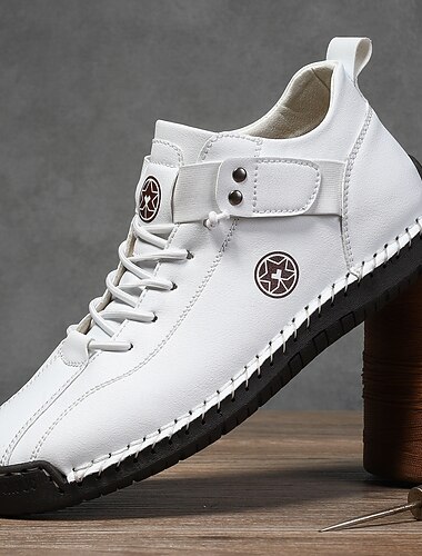  Freizeitstiefel für Herren zum Schnüren – handgefertigte Retro-Mokassins mit bequemer Sohle für Wochenendausflüge und entspannten Alltagsstil