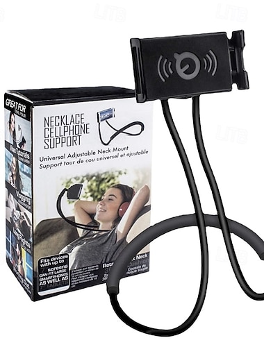  supporto da appendere al collo, supporto multifunzionale con tracolla, supporto vivavoce, supporto da tavolo, supporto universale per telefono
