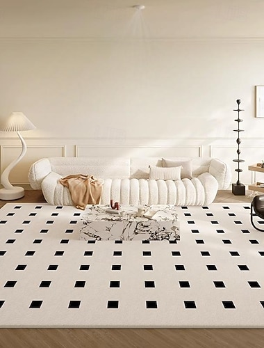 Tapis vintage français, tapis de luxe de style crème pour le salon, tapis de sol de chambre doux, imperméable &tapis de table basse résistant aux taches, décoration intérieure élégante   Tapis vintage français, tapis de luxe de style crème pour le salon, tapis de sol de chambre doux, imperméable &tapis de table basse résistant aux taches, décoration intérieure élégante