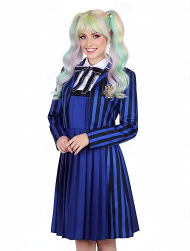  Fancy kostuum School Uniform Donkere Academie Gotische horror Gotisch Verschrikking Eng kostuum Volwassenen Dames Halloween Carnaval Feest Prestatie Aankleden