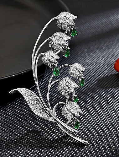  Броши Классический Ретро Цветы Элегантный стиль Мода На заказ Простой Роскошь Брошь Бижутерия Белый / Серебряный Перламутрово-розовый Зеленый Назначение