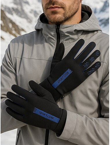  unisex touchscreen waterdichte winterhandschoenen – warme thermische outdoor sporthandschoenen voor mannen en vrouwen, winddicht voor fiets- en wandelgebruik