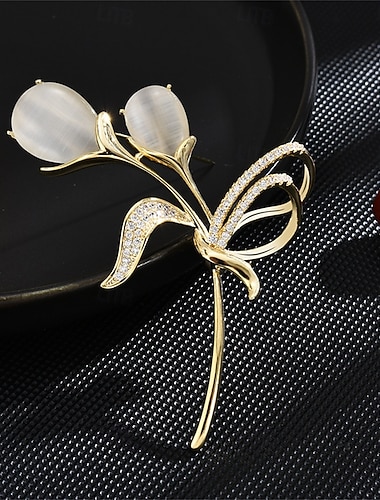 Broches Classique Rétro Fleur Élégant Luxe Broche Bijoux Dorée Pour Mariage Soirée Cadeau Fiançailles Bal de promo Festival