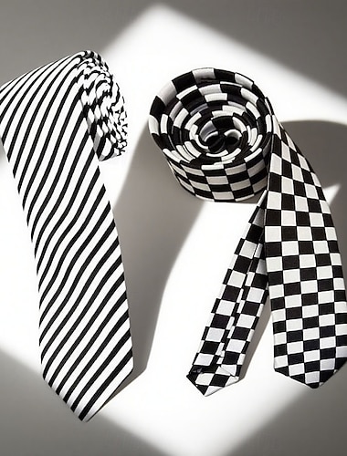  Per uomo Cravatte Classico A Quadri / A Righe / Chevron / Rotondo Serata Formale Data Festa & Sera Festival