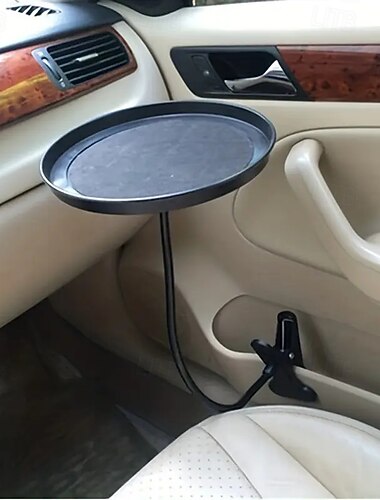  صينية سيارة متعددة الوظائف مصنوعة من مادة ABS بتصميم قابل للتعديل بزاوية 360 درجة وسطح غير قابل للانزلاق. تتسع للمشروبات والوجبات الخفيفة المناسبة لأحجام المركبات المختلفة.