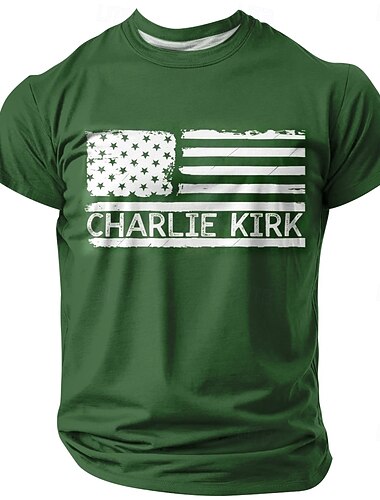  4. juli 2026 250-års Mindedag Mænds 3D Print US Flag Crew Neck Kortærmet T-shirt Daglig Gade