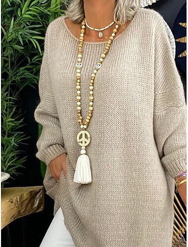  Collier long à pompon en perles pour femme avec pendentif étoile, bijoux bohème en perles de bois pour tenues décontractées, vêtements de plage et fêtes