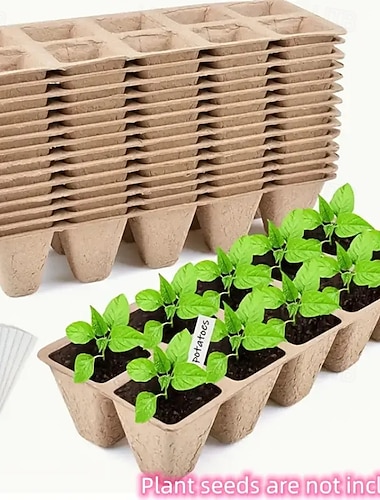 50/100 st plantstartbrickor biologiskt nedbrytbara plantkrukor för trädplantor, suckulenter, sticklingar, mikrogrönt, orkidéer – groningskoppar i bulk   50/100 st plantstartbrickor biologiskt nedbrytbara plantkrukor för trädplantor, suckulenter, sticklingar, mikrogrönt, orkidéer – groningskoppar i bulk