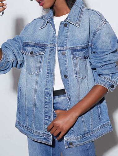 Naisten Farkkutakit Mukava Tasku Napit Vapaa-aika Tavallinen Loma Bile Viikonloppu Normaali Sänkyjen avaus Loose Fit Pitkähihainen Päällysvaatteet Musta Sininen Kevät Syksy   Naisten Farkkutakit Mukava Tasku Napit Vapaa-aika Tavallinen Loma Bile Viikonloppu Normaali Sänkyjen avaus Loose Fit Pitkähihainen Päällysvaatteet Musta Sininen Kevät Syksy